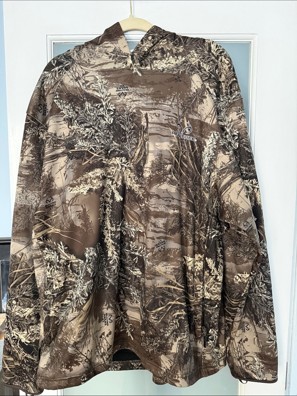 Realtree Camo Pullover Hoodie in Brown and Tan